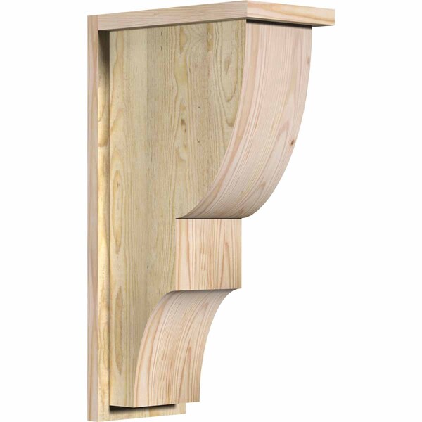 Ekena Millwork Ridgewood Rough Sawn Corbel w/Backplate, Douglas Fir, 8"W x 14"D x 26"H COR08X14X26RID01RDF - main
